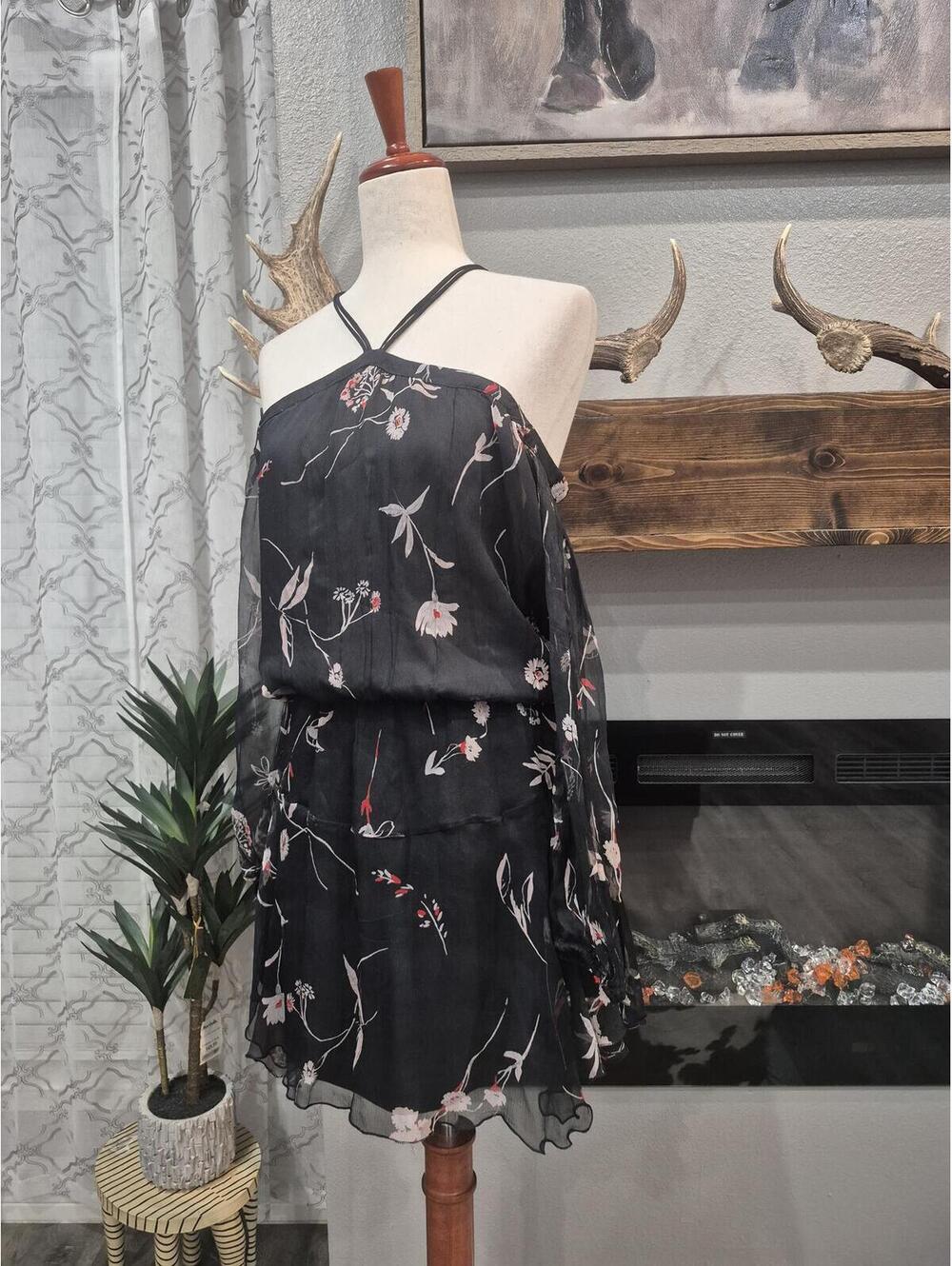 Karina Grimaldi Silk mini dress size small - Picture 3 of 6